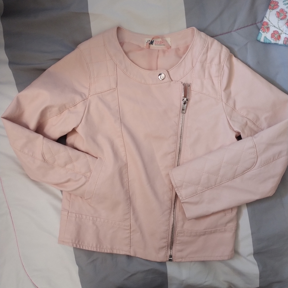 H&M faux blush jacket